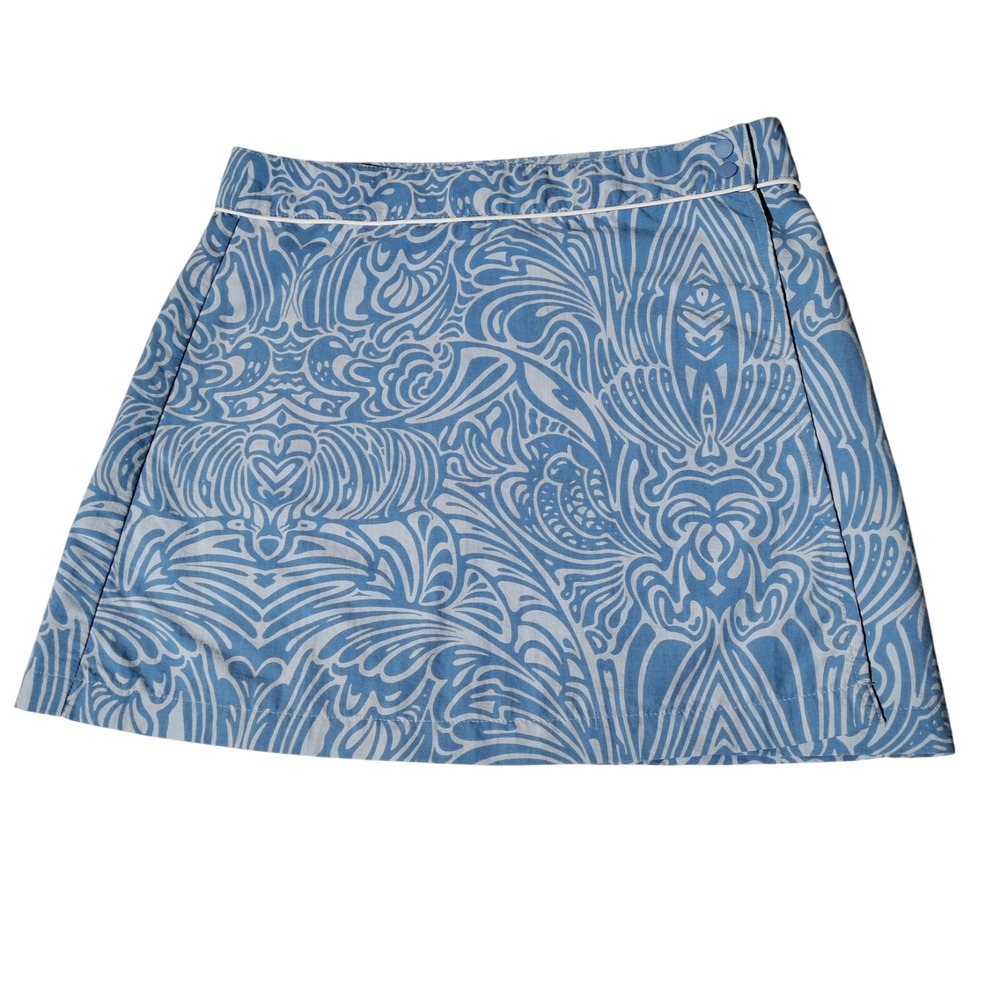 PATAGONIA Blue Floral‎ A Line Short Mini Skirt Size 6